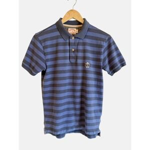 Brooks‎ Brothers Polo Shirt Mens Small Blue Navy Striped Short Sleeve Cotton